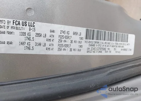 2015 Chrysler Town & Country Touring-L из США, поврежденный, VIN 2C4RC1CG7FR755092